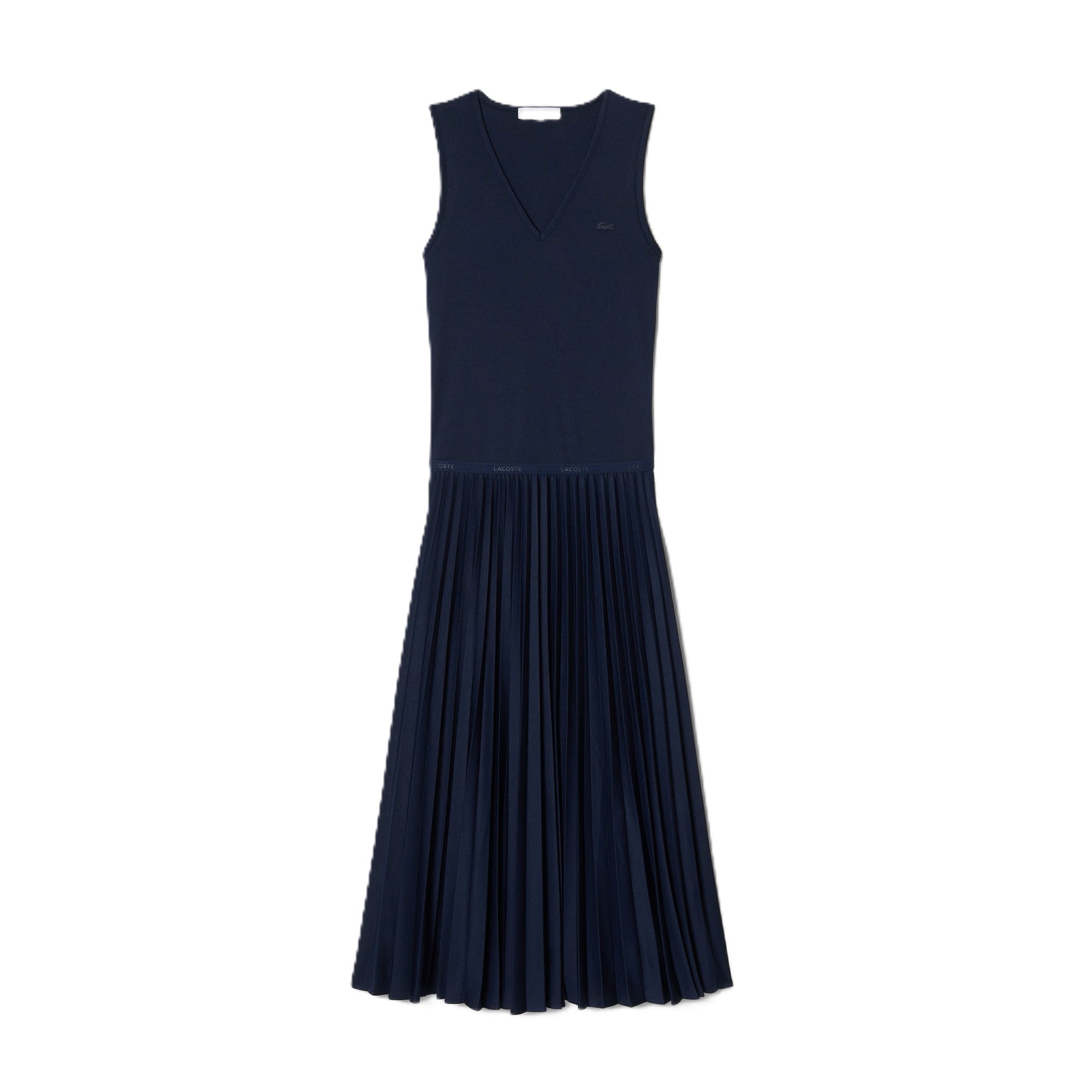 Flowing Midi Dress with Fitted Bodice