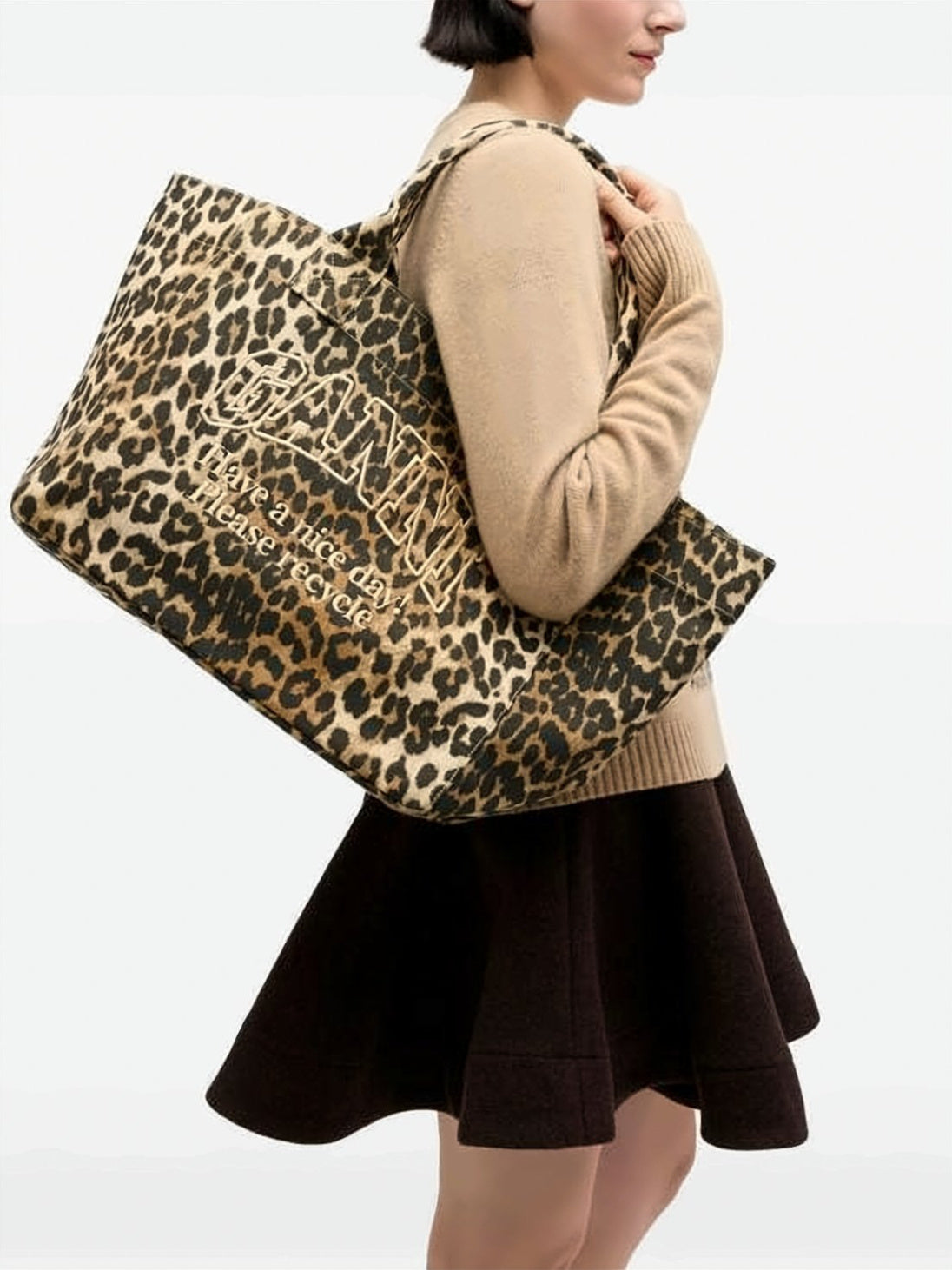 Medium Leopard Print Tote Bag