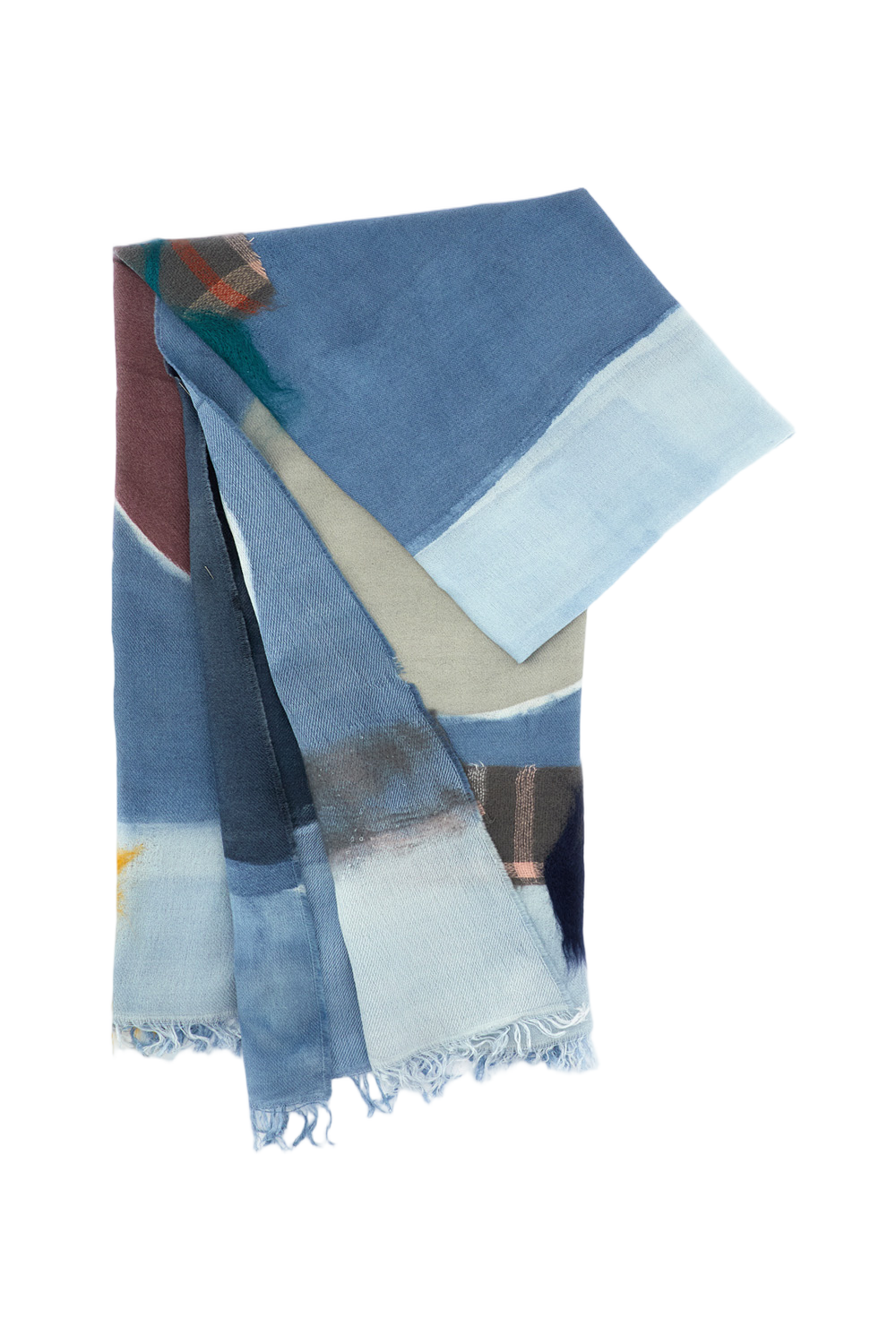 Multicolour Patterned Scarf With Neatly Finished Edges