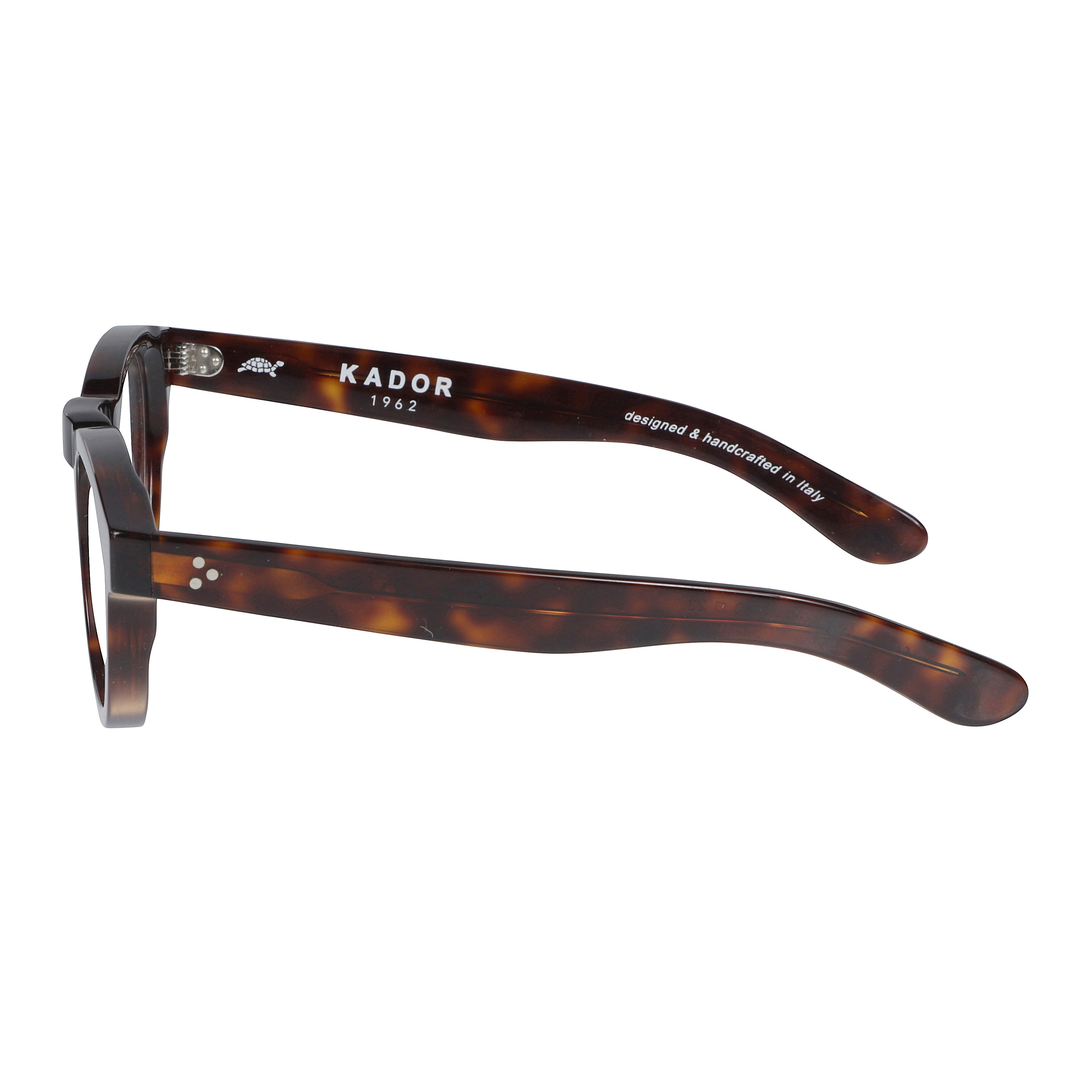 Kosmo/N Round Tortoiseshell Frame Eyeglasses with Metallic Accents