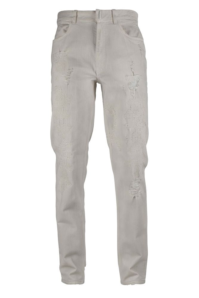 Off-White Slim-Fit Jeans With Ripped Detail