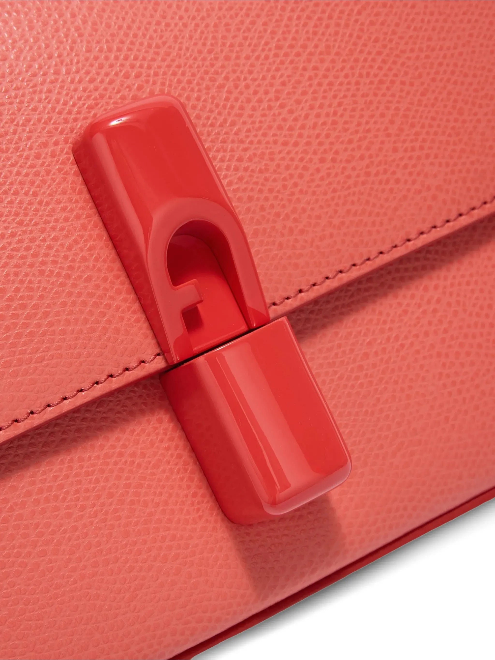 Iride S Rectangular Red Leather Shoulder Bag