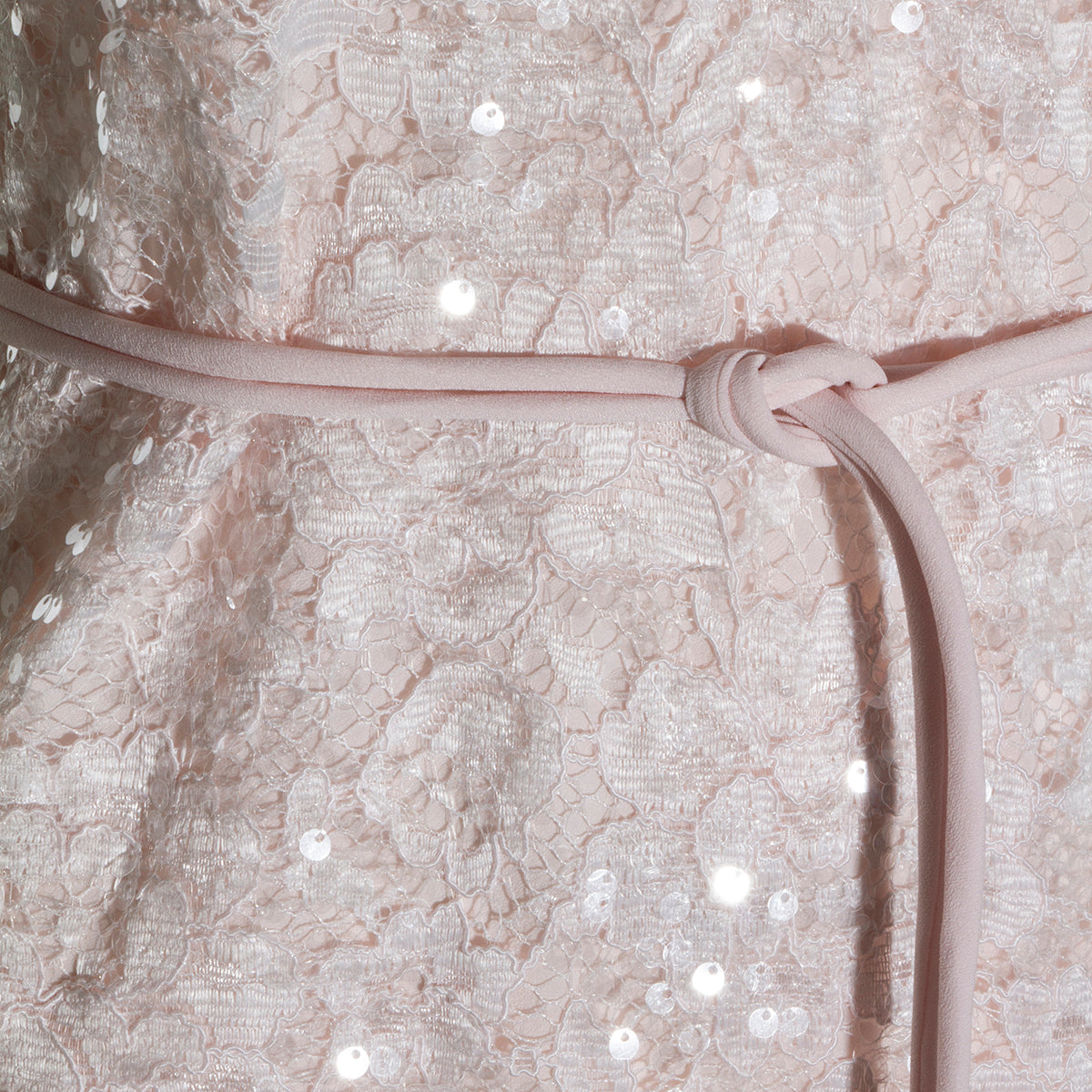 Midi Dress With Lace Overlay