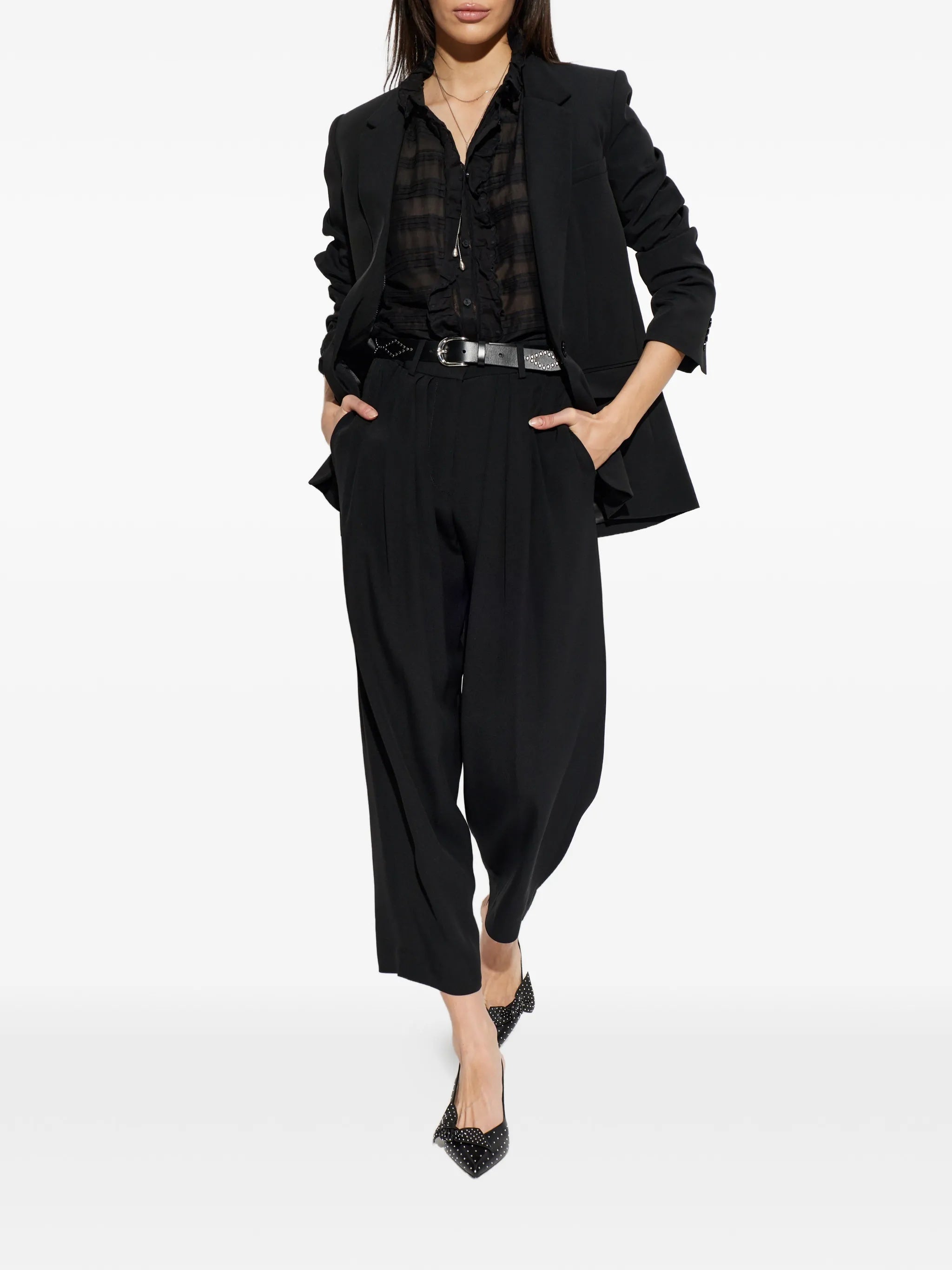 Black Feray Tailored Notched Jacket