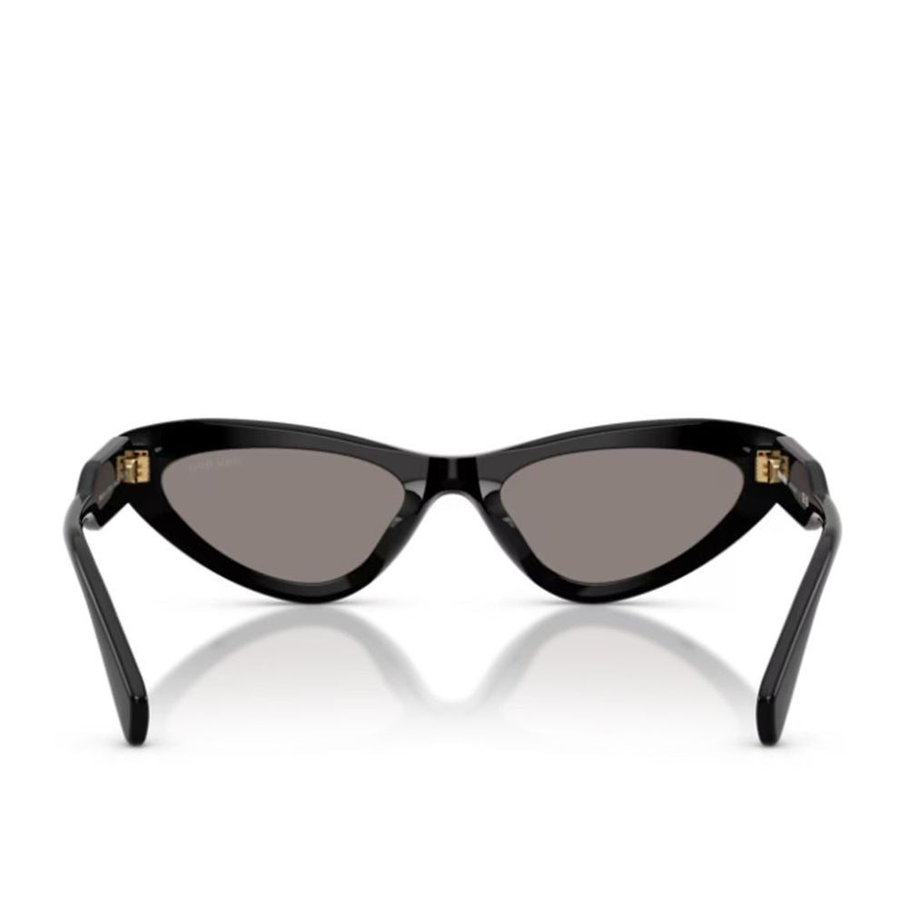 Vertical Logo Cat-Eye Sunglasses in Black Acetate