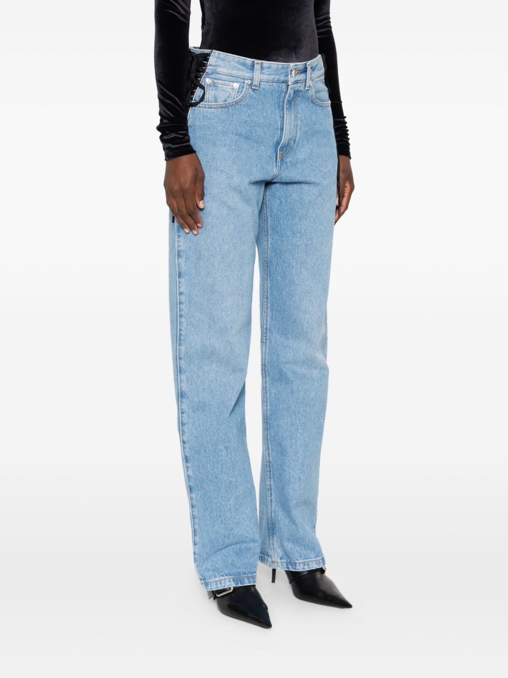 Light Blue Straight-Leg Jeans