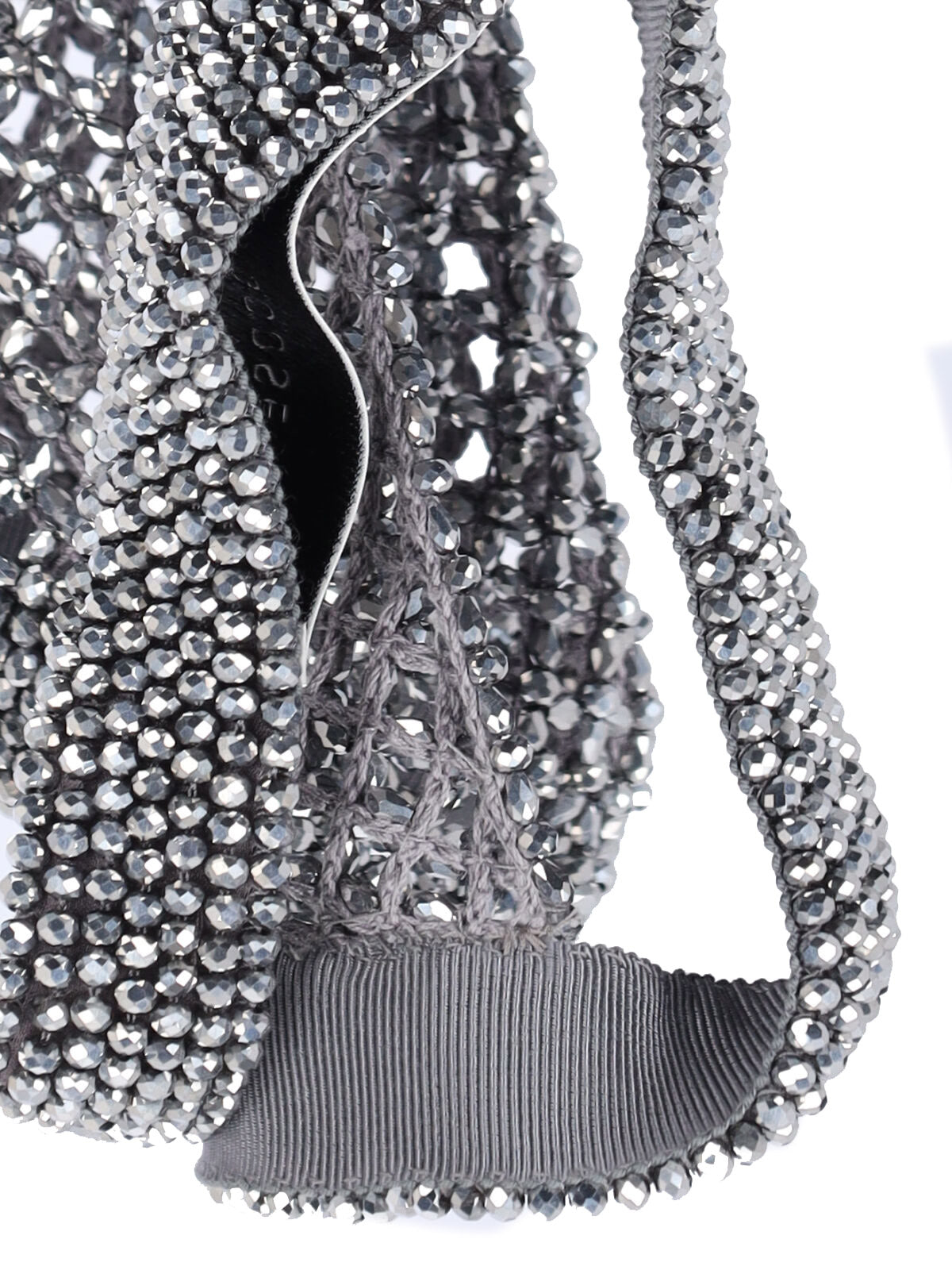 Beaded Top In Grey Mesh, Bralette Design