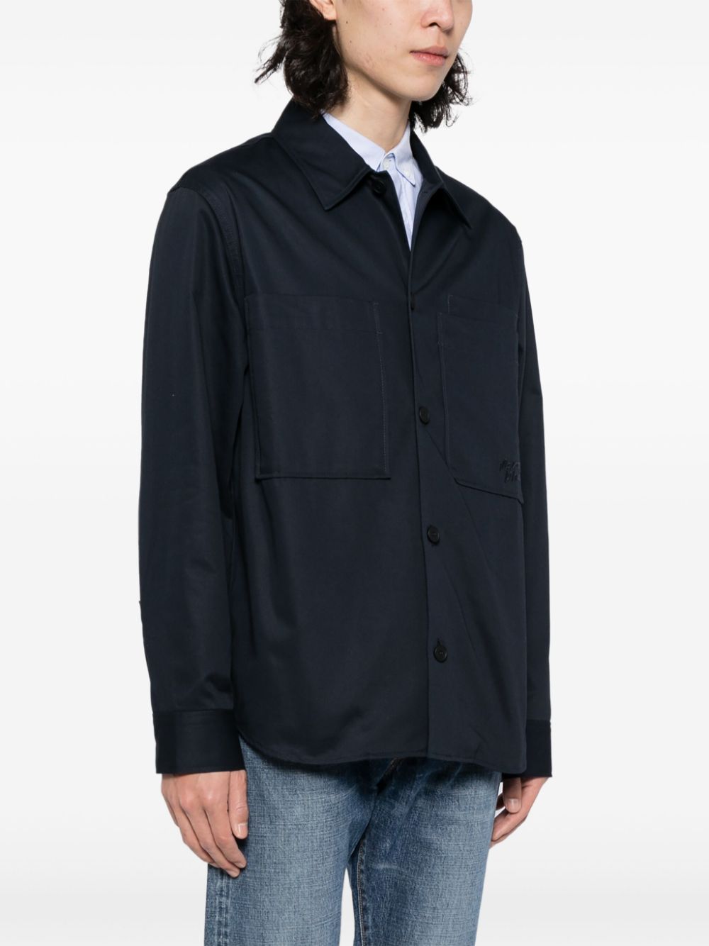 Navy Blue Cotton Shirt