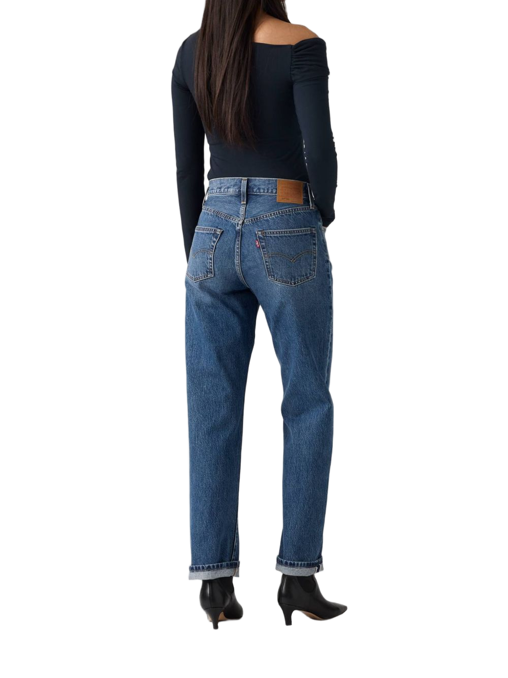 Mid-Rise Straight-Leg Jeans