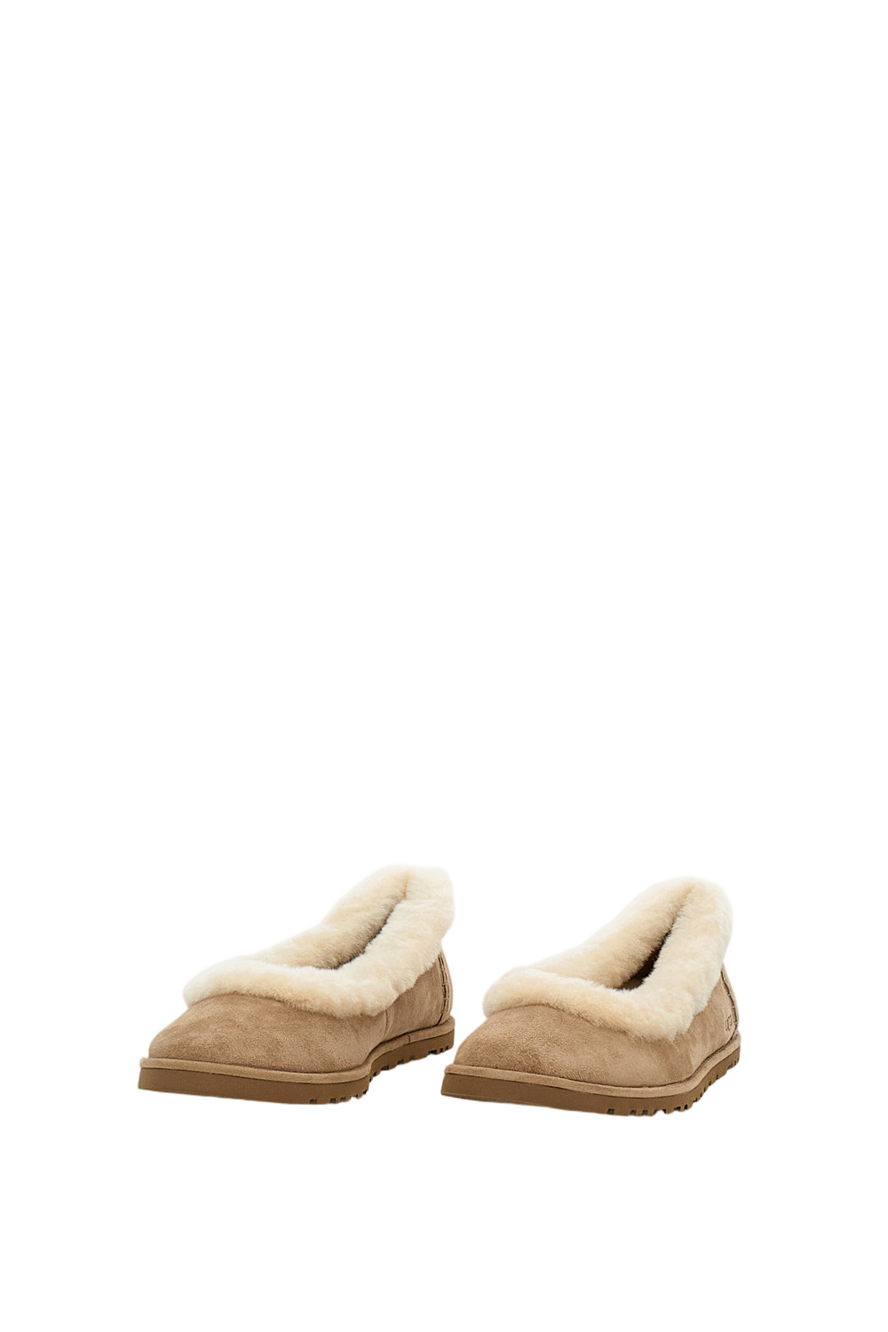Beige Zora Suede Ballet Flats