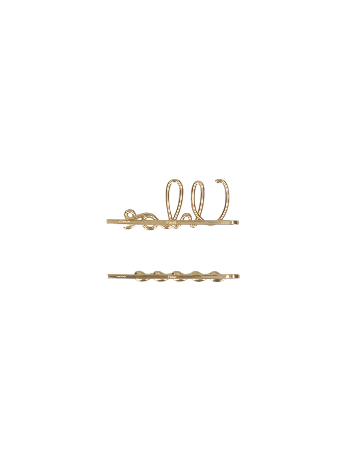 Gold-Tone Brass Hair Clips with Elegant Designs