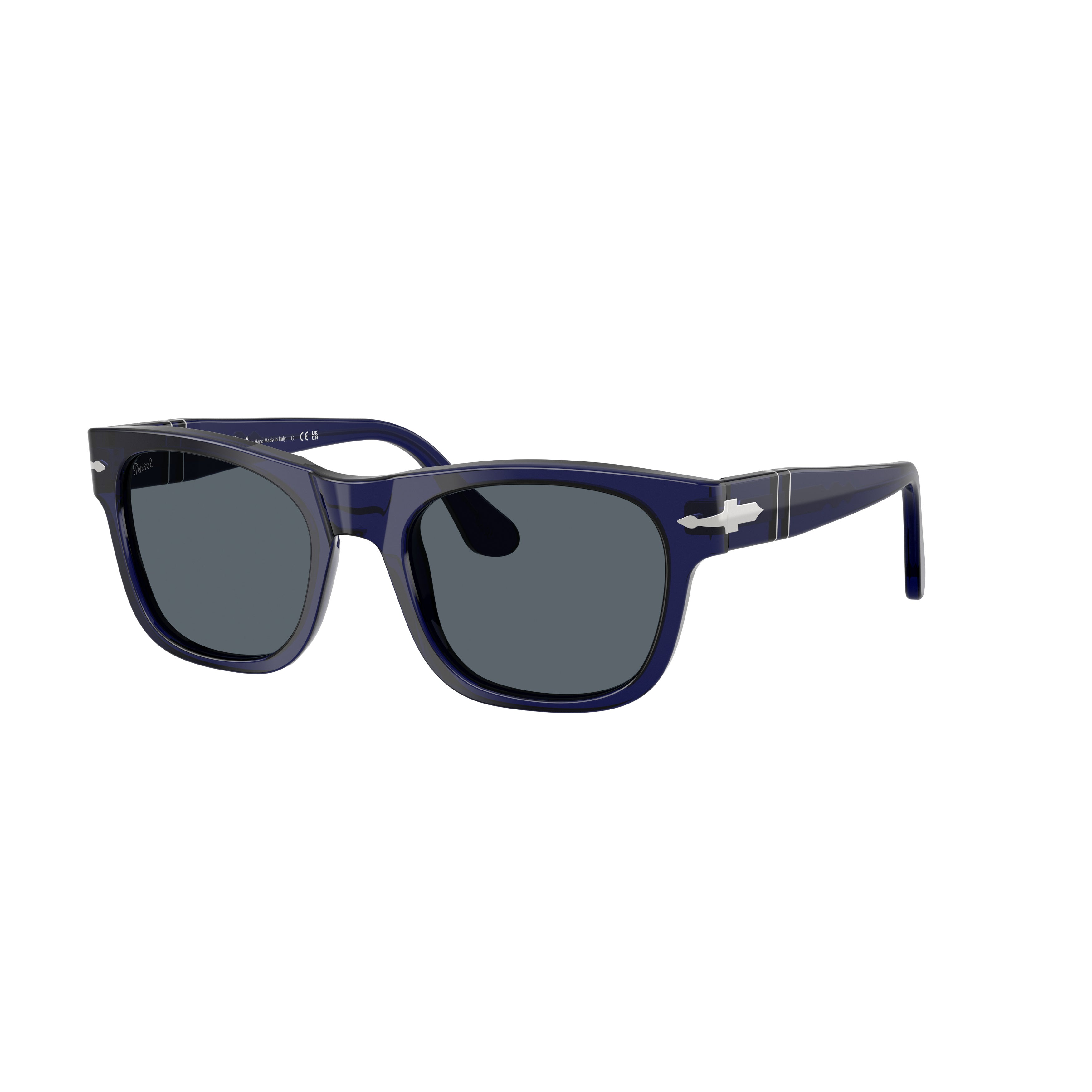 0po3269s Bold Rectangular Acetate Sunglasses with Silver Arrow Detail
