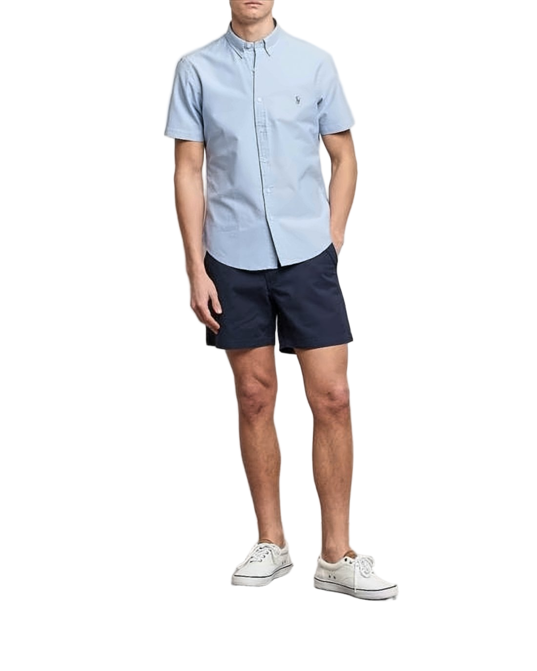 Short-Sleeved Button-Up Shirt with Tailored Fit