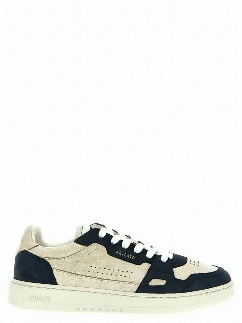 Low-Top Leather and Suede Sneakers