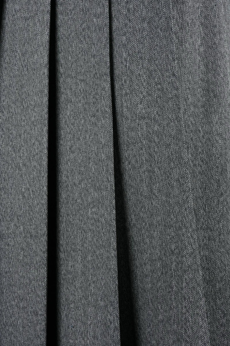 Midi Pleated Skirt - Grey