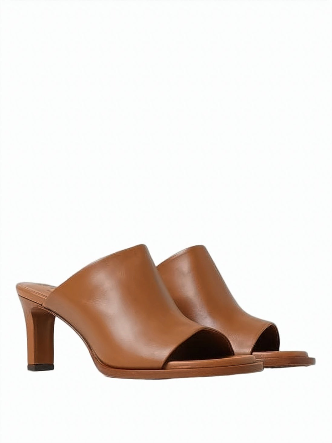 Calf Leather Mule-Style Pump with Open Toe