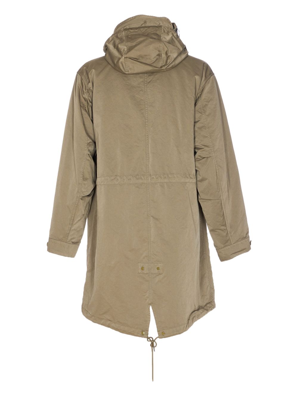 Beige Fishtail Parka With Detachable Inner Jacket