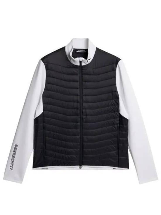 Quilted Front Panel Jacket With Smooth Sleeves