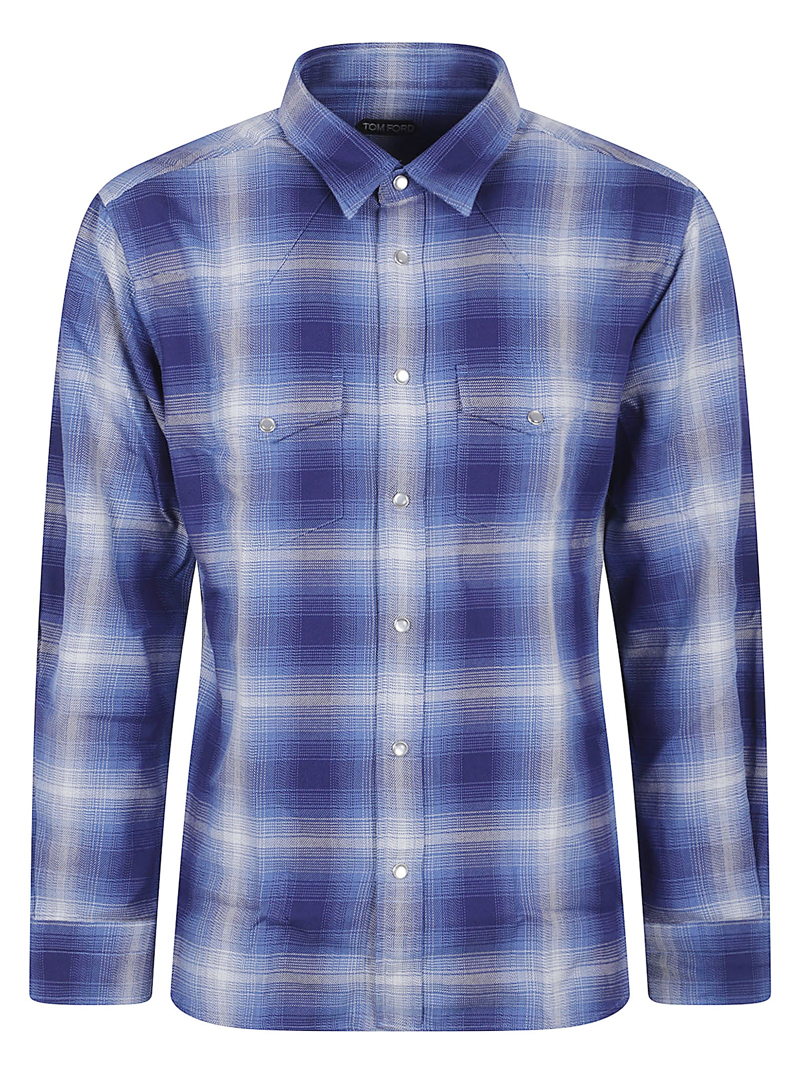 Gradient Checkered Casual Shirt