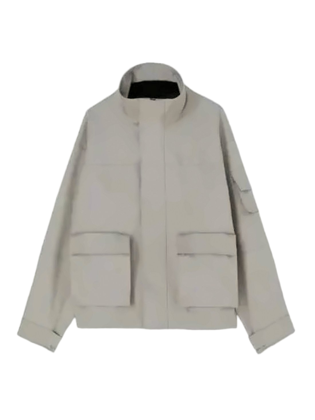 Minimalist Zip Jacket with High Collar