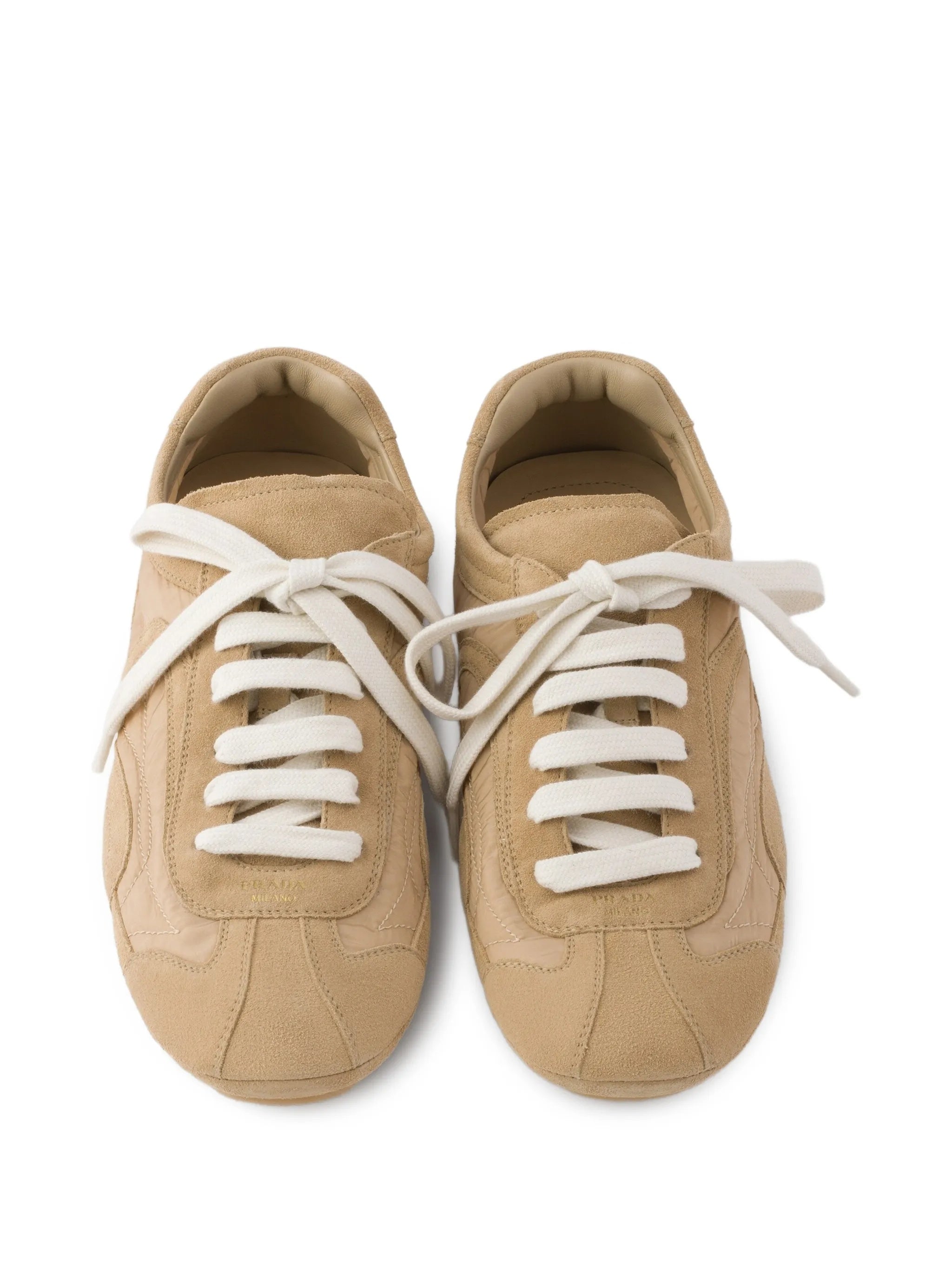 Beige Montecarlo Suede/Smooth Texture Sneakers