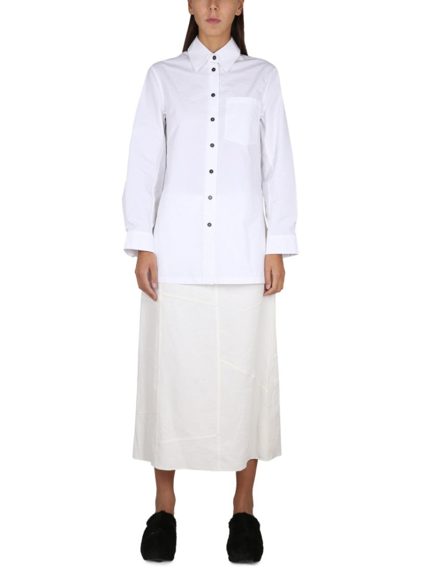 Patchwork Cotton Maxi Skirt With Flowing Silhouette