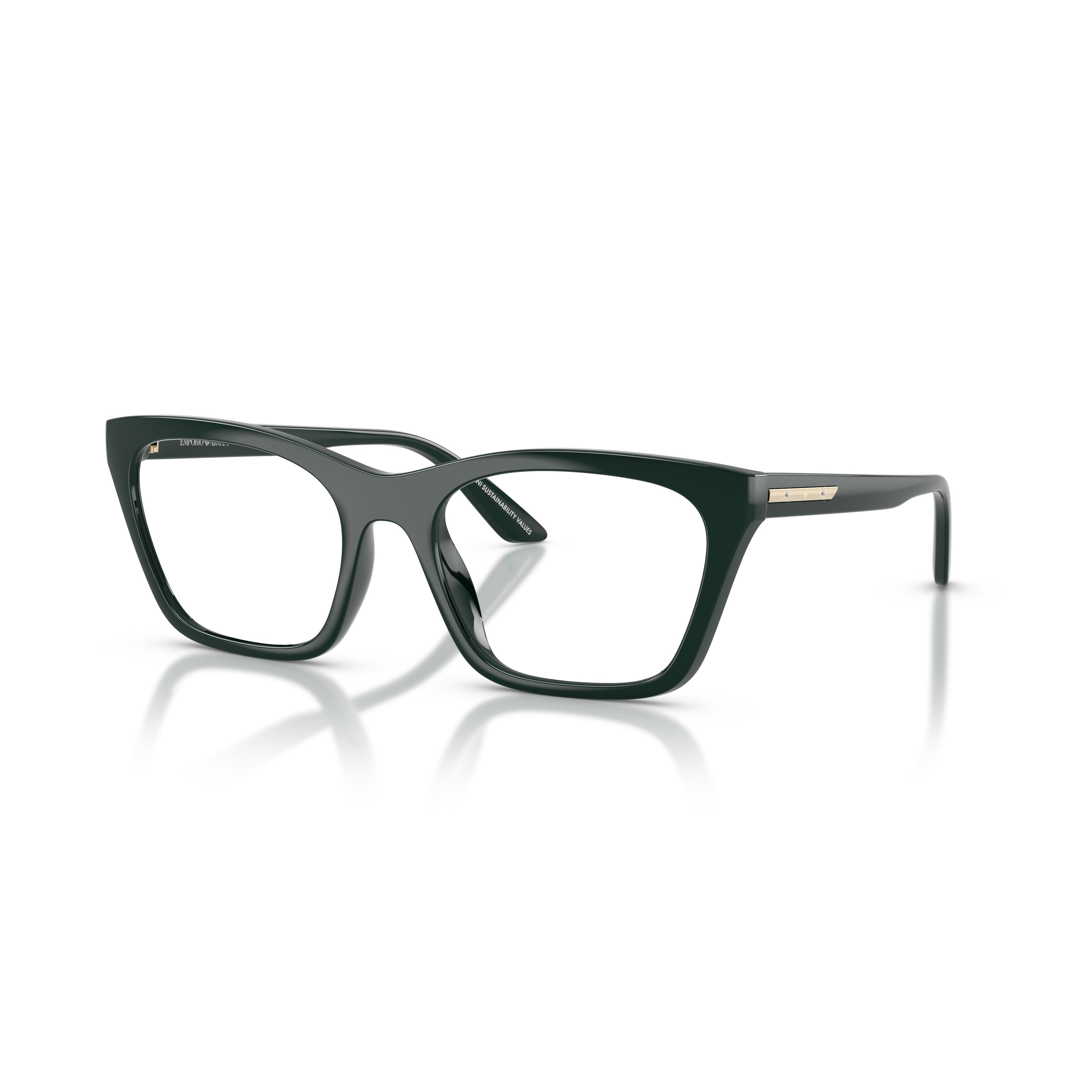 Oversized Black Square Frame Emporio Armani Eyeglasses