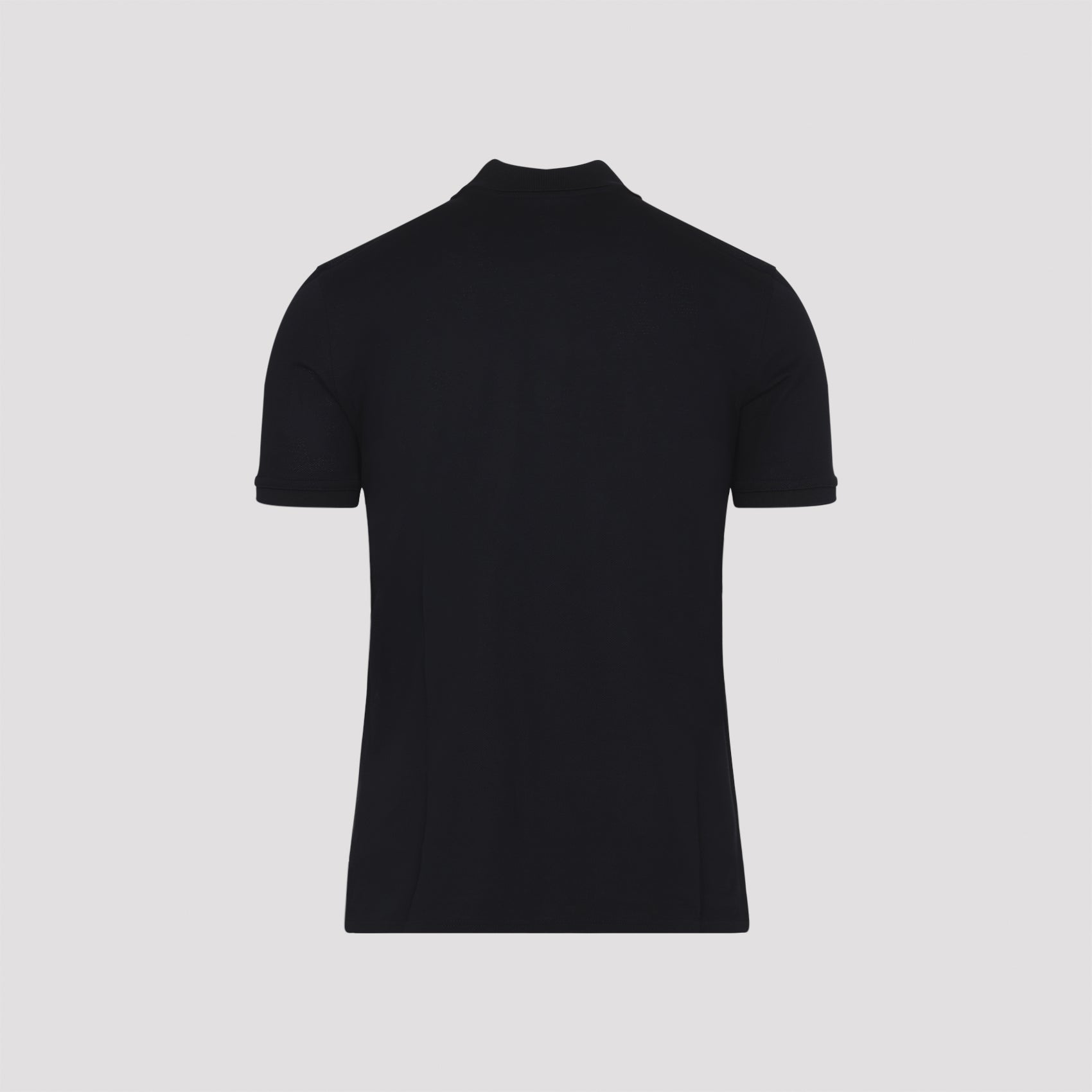 Navy Cotton Polo With Classic Collar