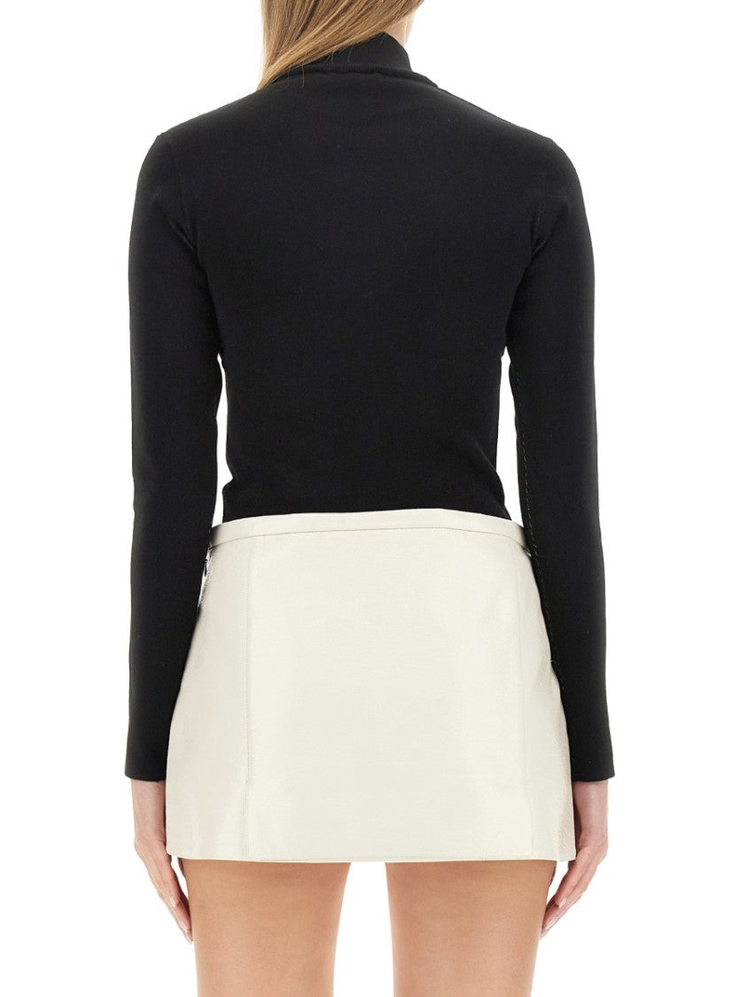 High Neck Black Jersey
