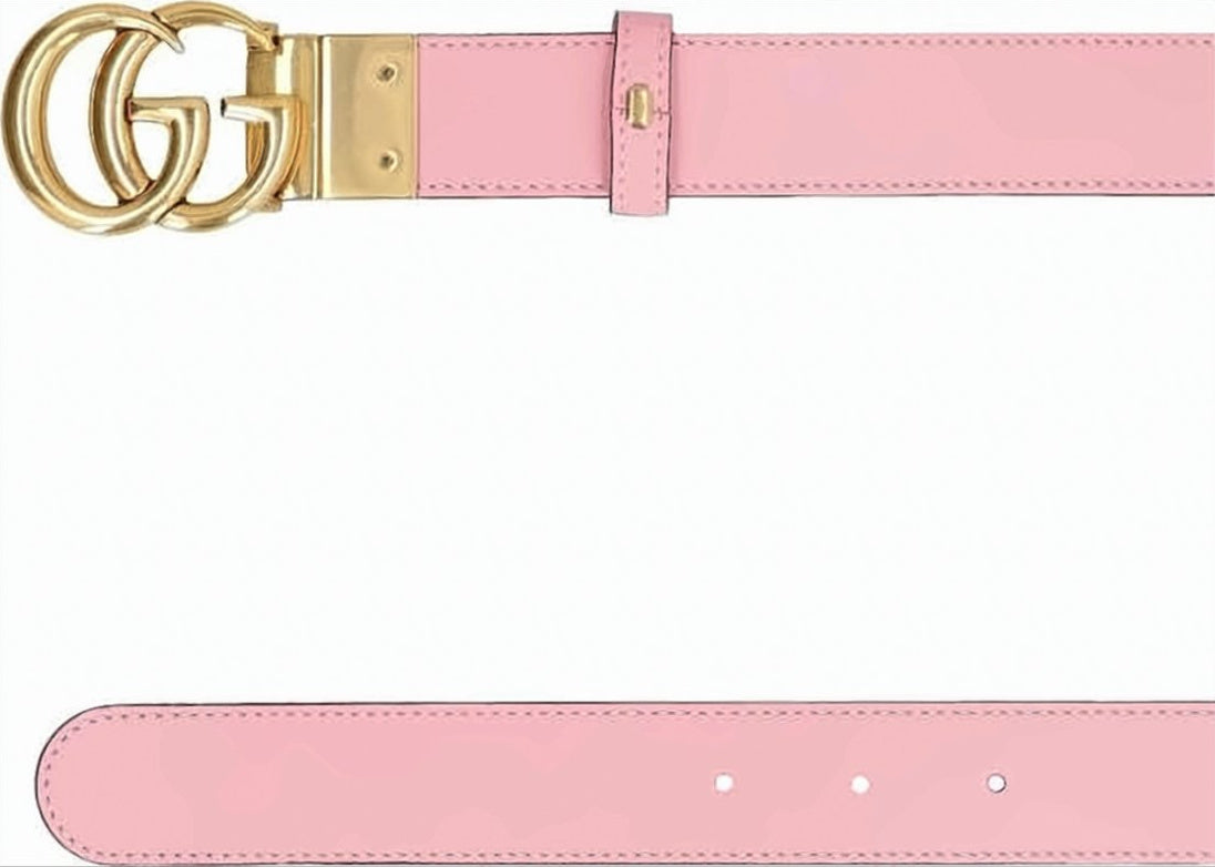 Reversible Fabric and Leather Belt