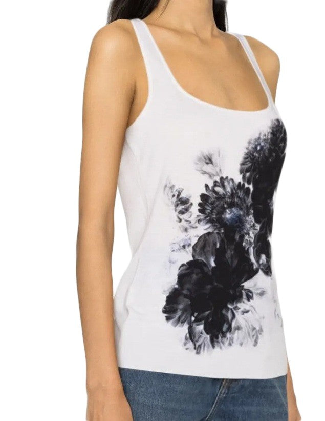 Sleeveless Floral-Print Alexander Mcqueen Top