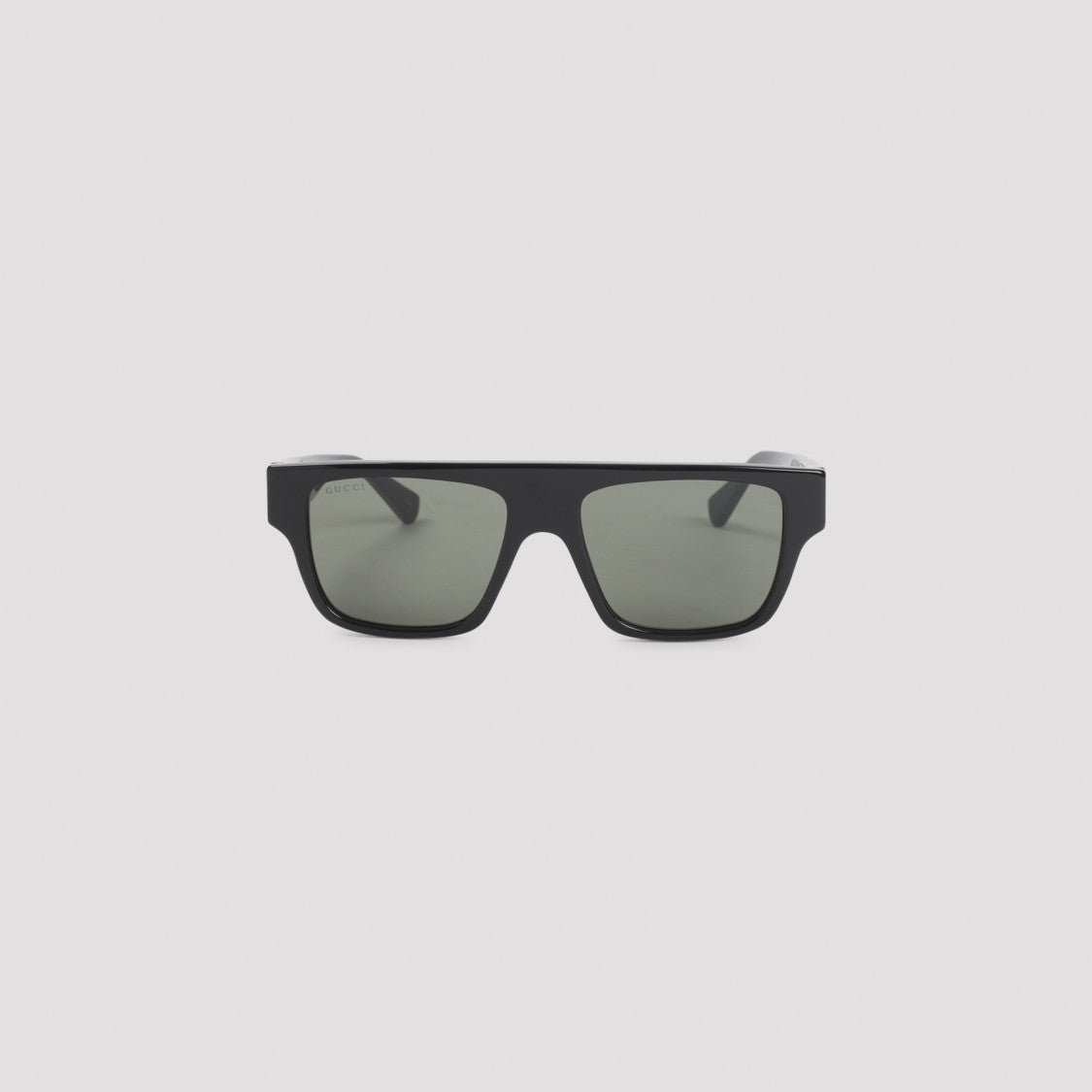 Bold Rectangular Frame Sunglasses With Gold-Tone Accents