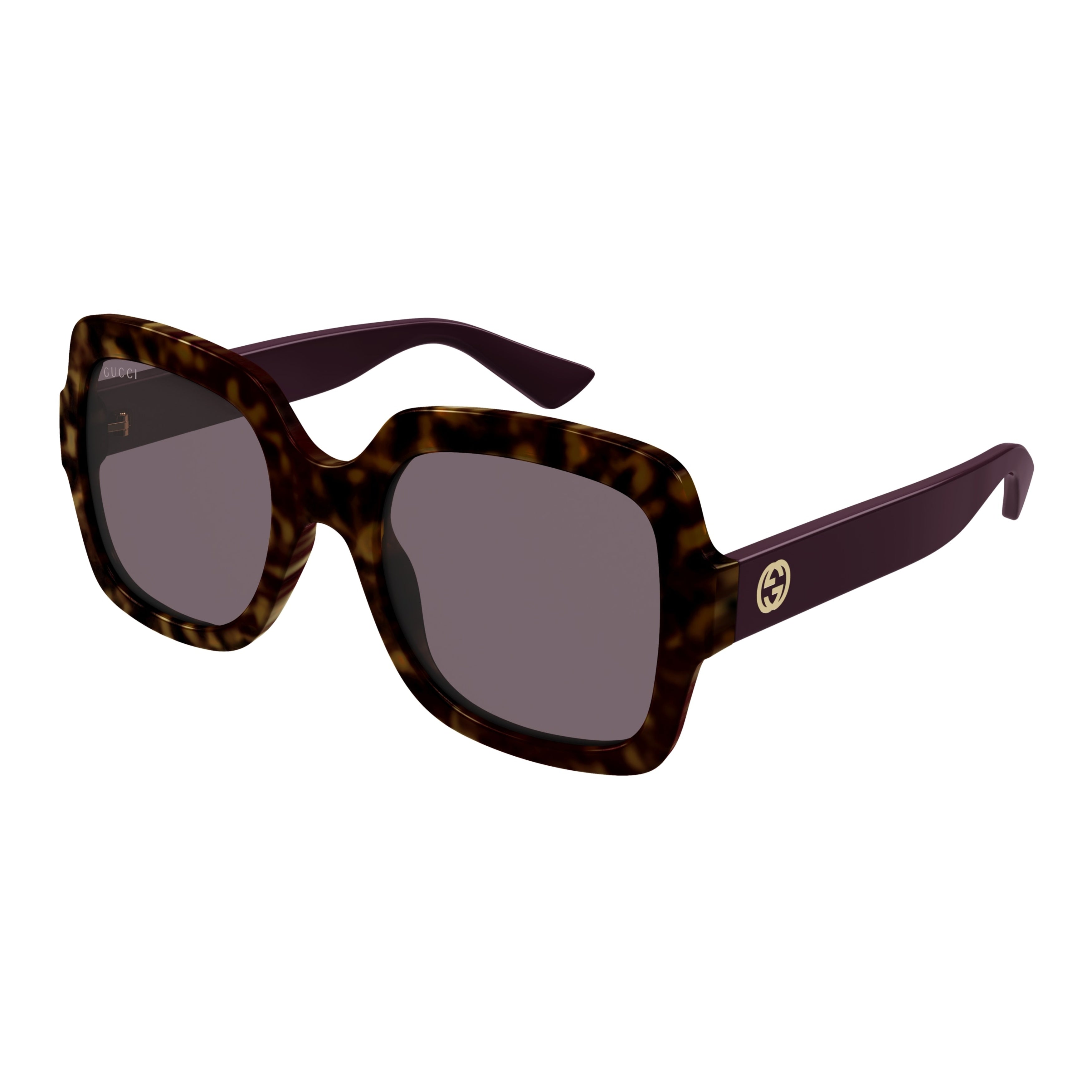 Gg1337s Tortoiseshell Patterned Oversized Square Sunglasses
