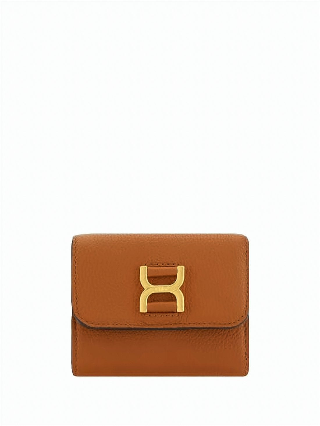 Textured Calf Leather Tri-Fold Wallet