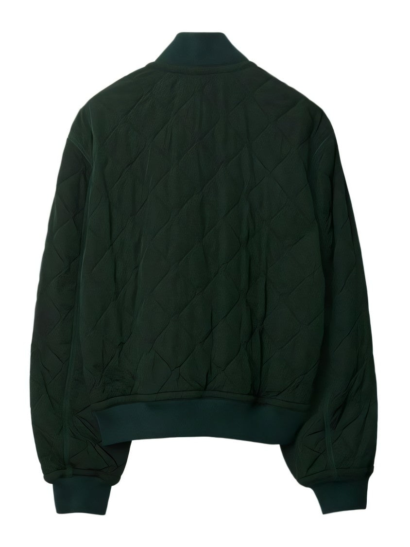 Quilted Nylon Bomber Jacket with Modern Silhouette