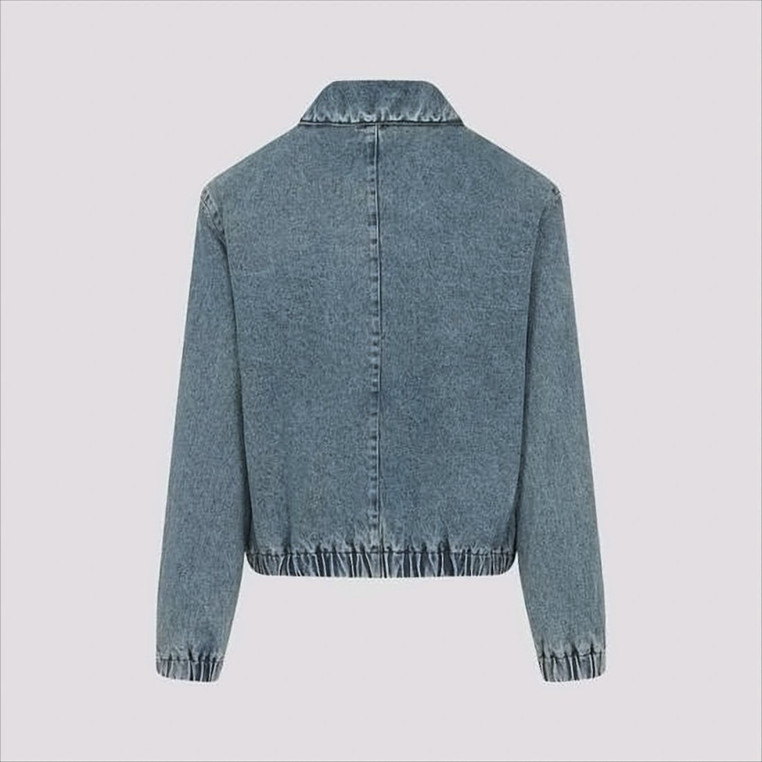 Classic Blue Denim Jacket with Embroidered Logo