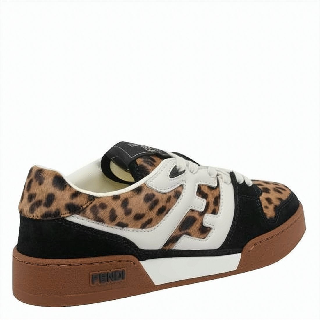 Low-Top Sneakers with Bold Leopard Print