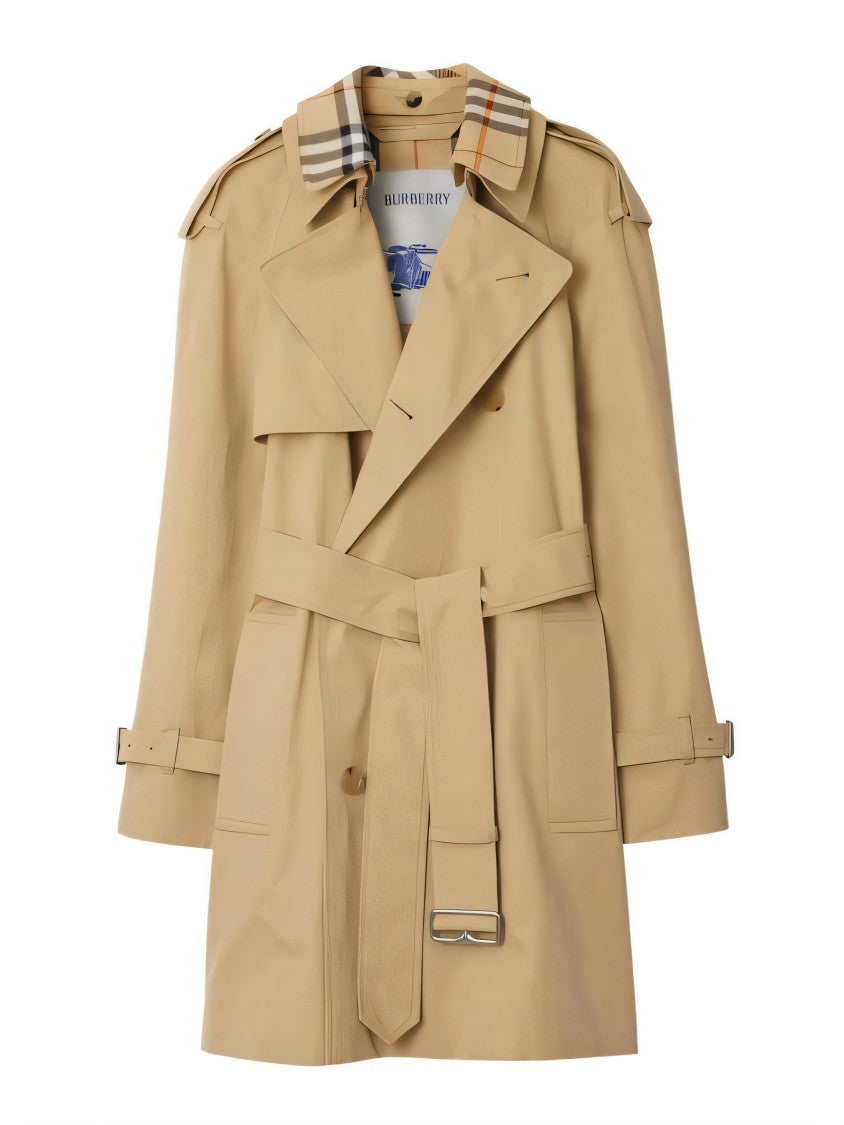 Double-Breasted Cotton Trench Coat