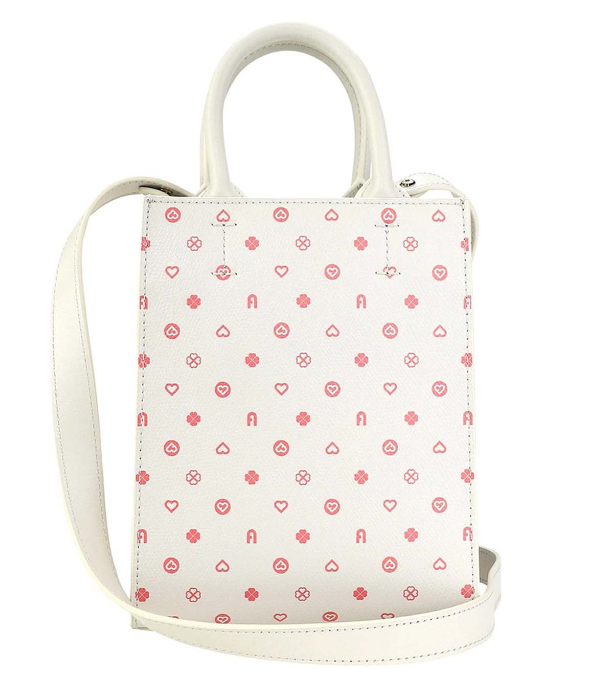 Structured Heart and Dot Pattern Furla Bag