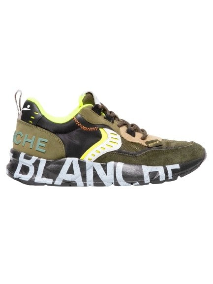 Sneakersy Club z tkaniny technicznej i zamszu w kolorze military green