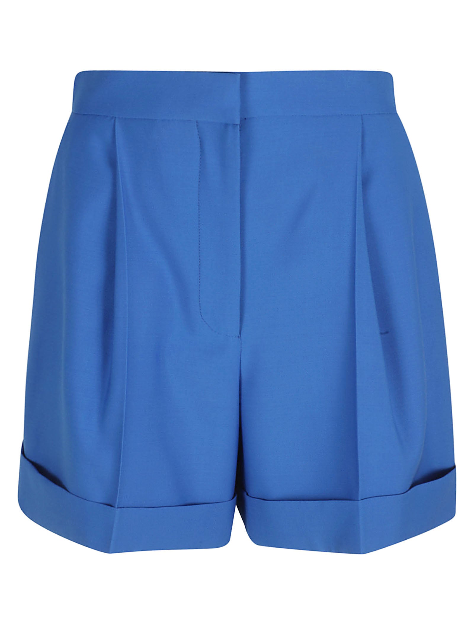 Cuffed High-Waist Tailored Shorts