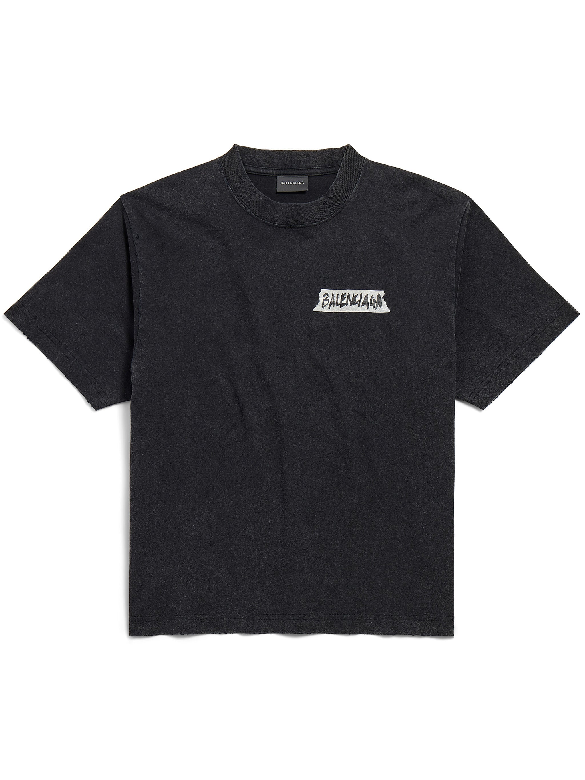 Black Medium Fit Boxy Graphic T-Shirt