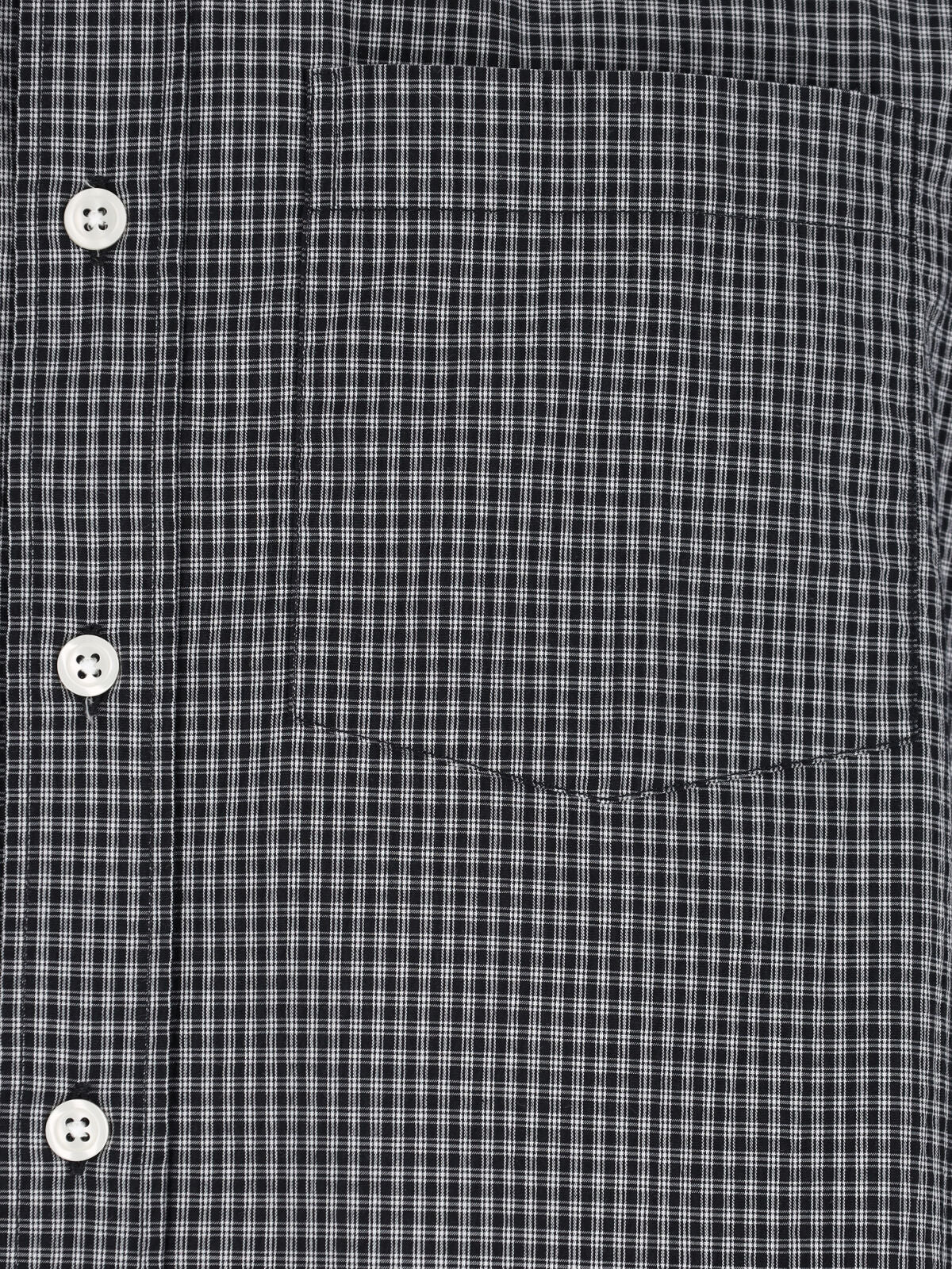 Black Executive Checkered Cotton Shirt