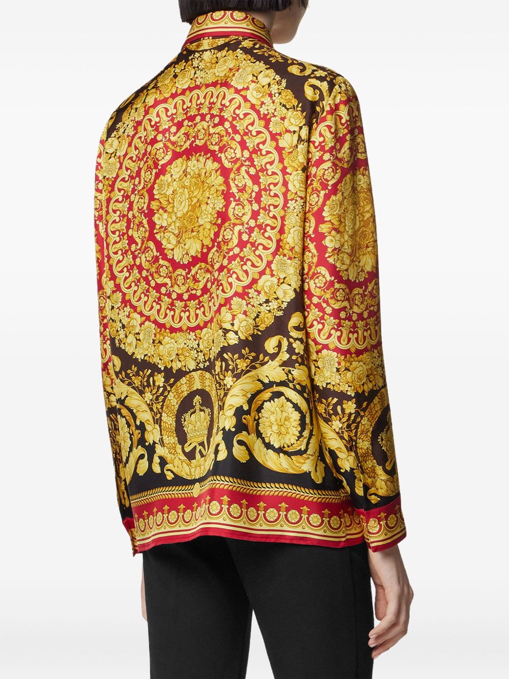 Baroque Print Long-Sleeve Top