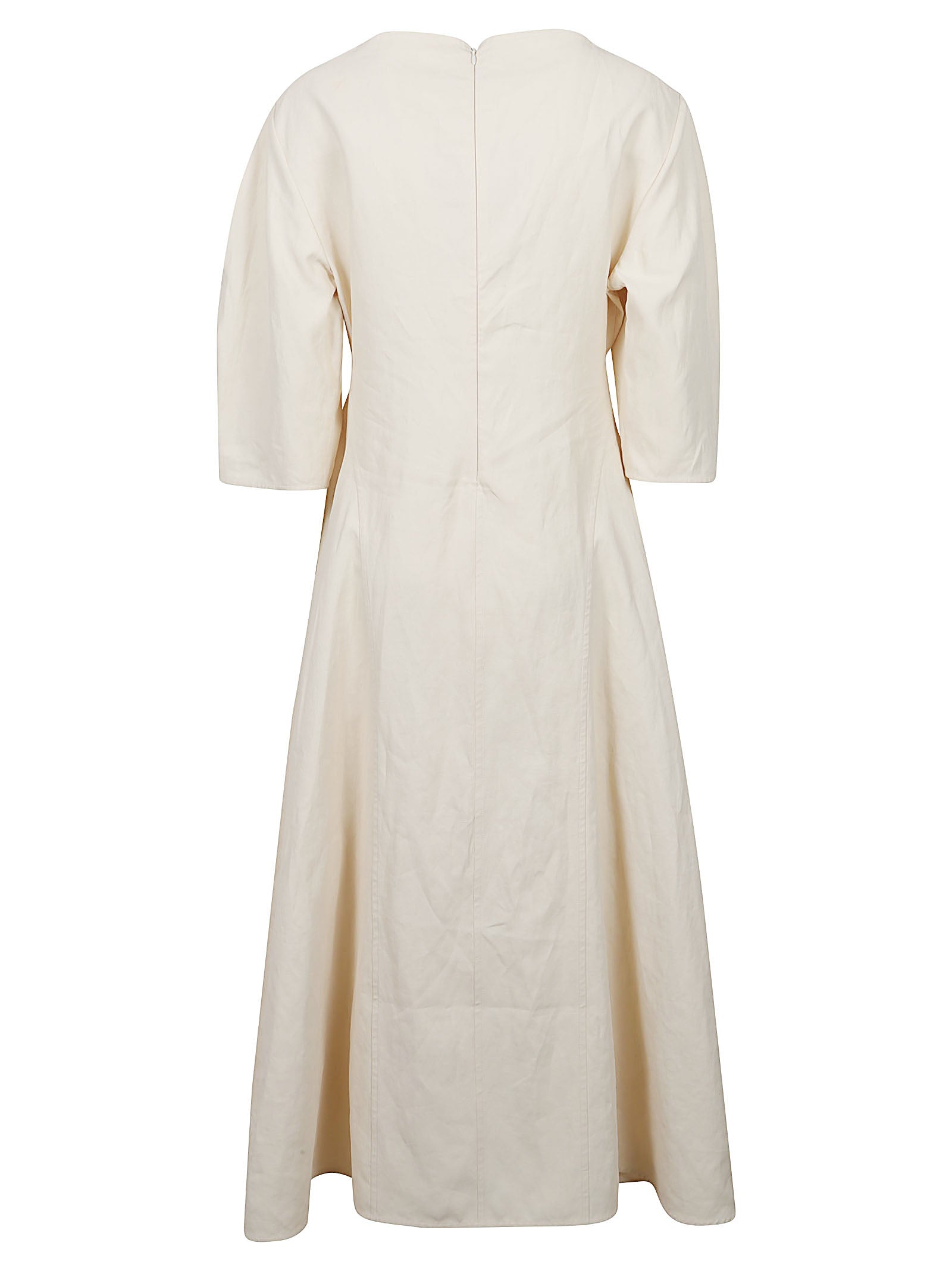 A-Line Midi Dress with Boat Neckline