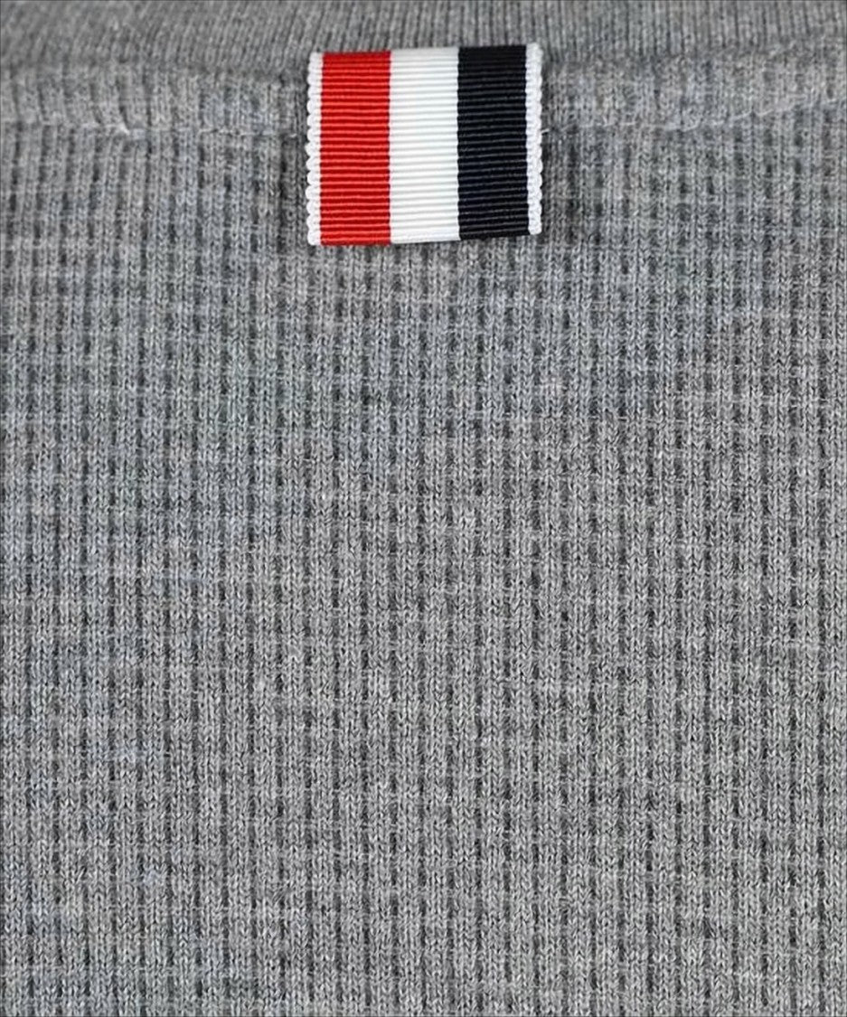 Textured Ribbed Sweatshirt with Three-Stripe Detail