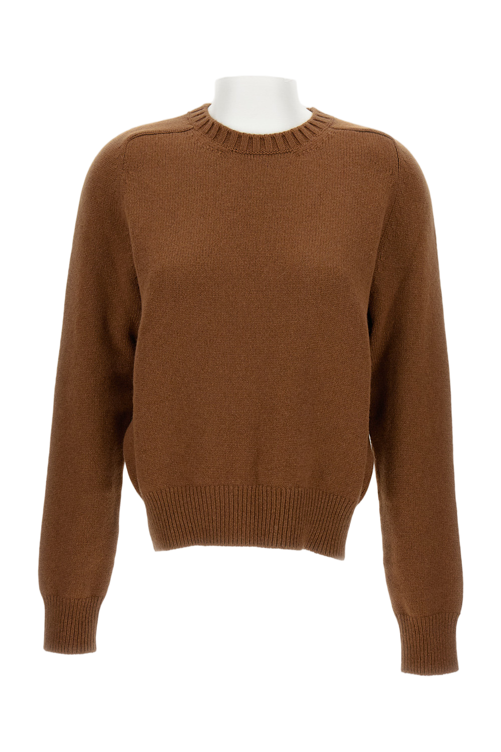 Crewneck Sweater With Ribbed Hem