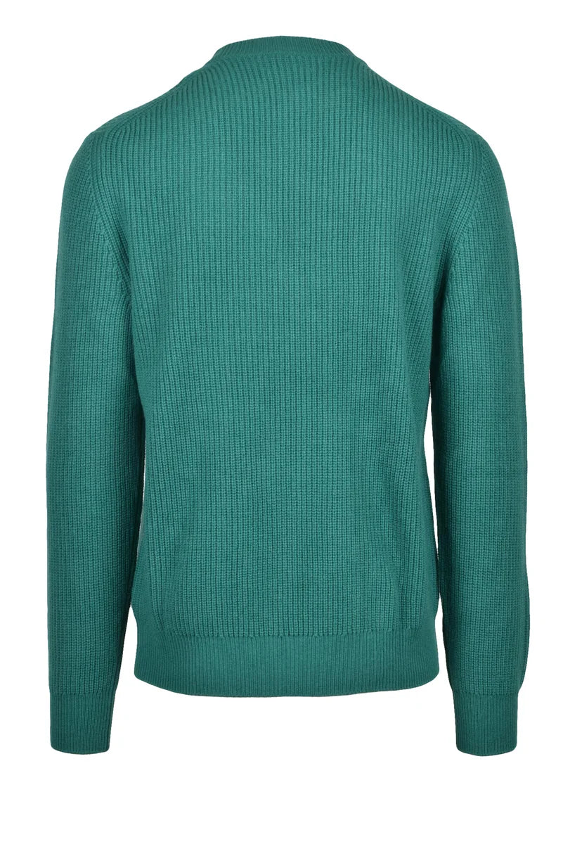 Ribbed Wool Sweater - Green