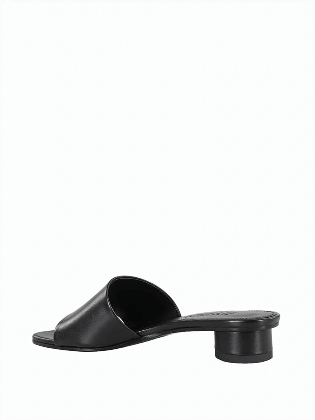 Black Sandal with Low Cylindrical Heel