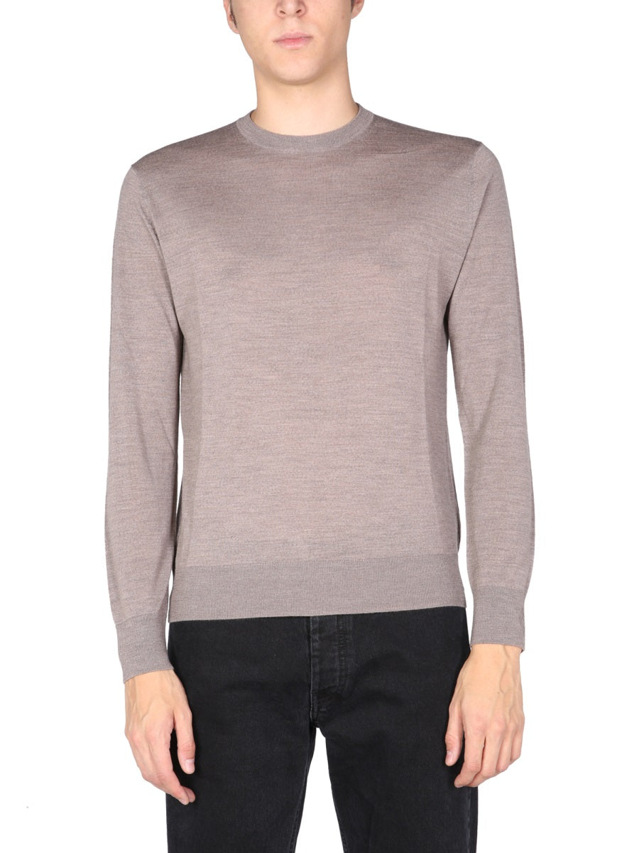 Fitted Crew Neck Sweater